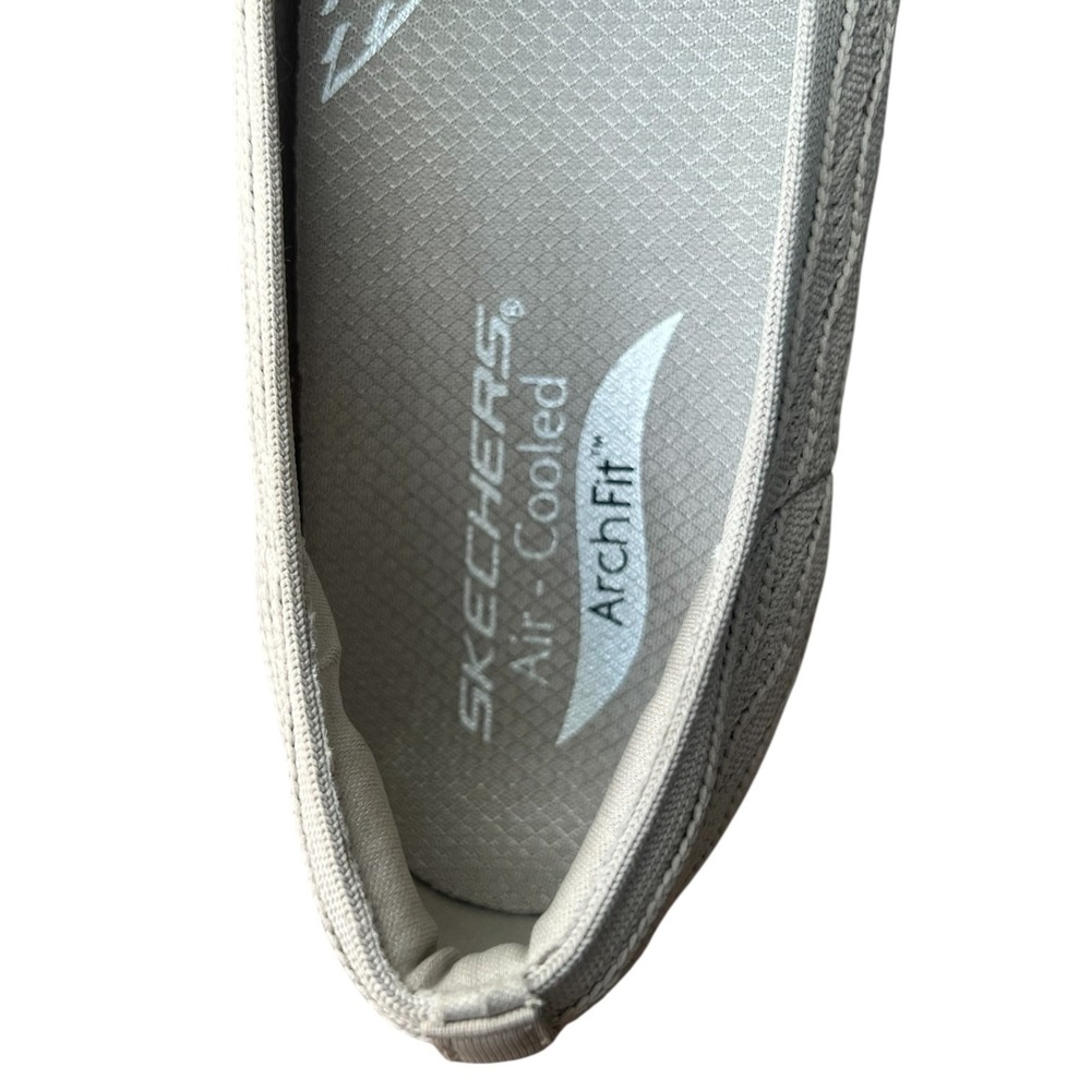 Skechers Arch Fit Cleo Wedge Slip On Shoes Taupe Knit Womens 10 - Picture 10 of 10